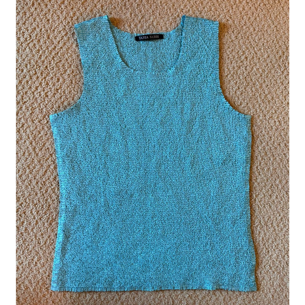 Tania Nardi Y2K Crinkle Popcorn Tank Top